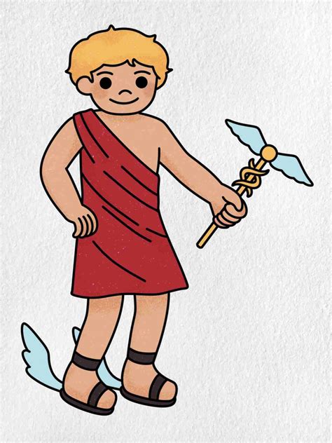 hermes cartoon drawing|how to draw hermes easy.